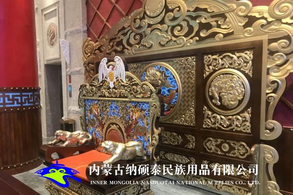实木蒙古包内饰